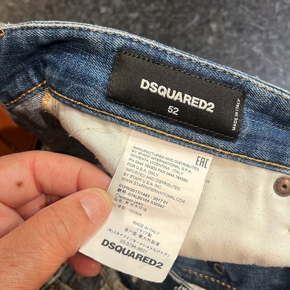 Men's Distressed DSQUARED2 Blue Jeans - Picture 5 of 7